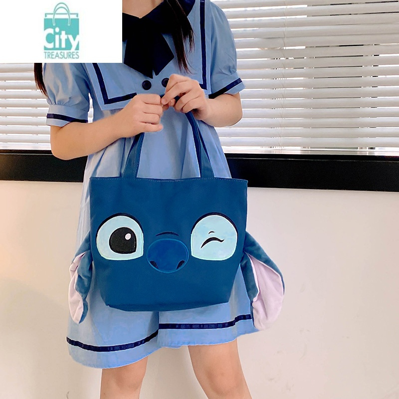 bangdou卡通草莓熊帆布单肩包大容量手提包女2024新款斜挎包今年流行