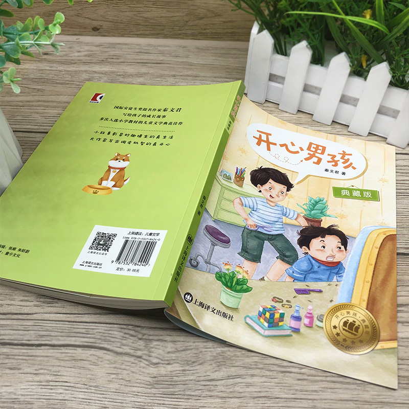 开心男孩 [正版]开心男孩 秦文君 典藏版 中国儿童文学 小学生课外阅读书籍励志故事书 秦文君的作品系列书文集 上海译文