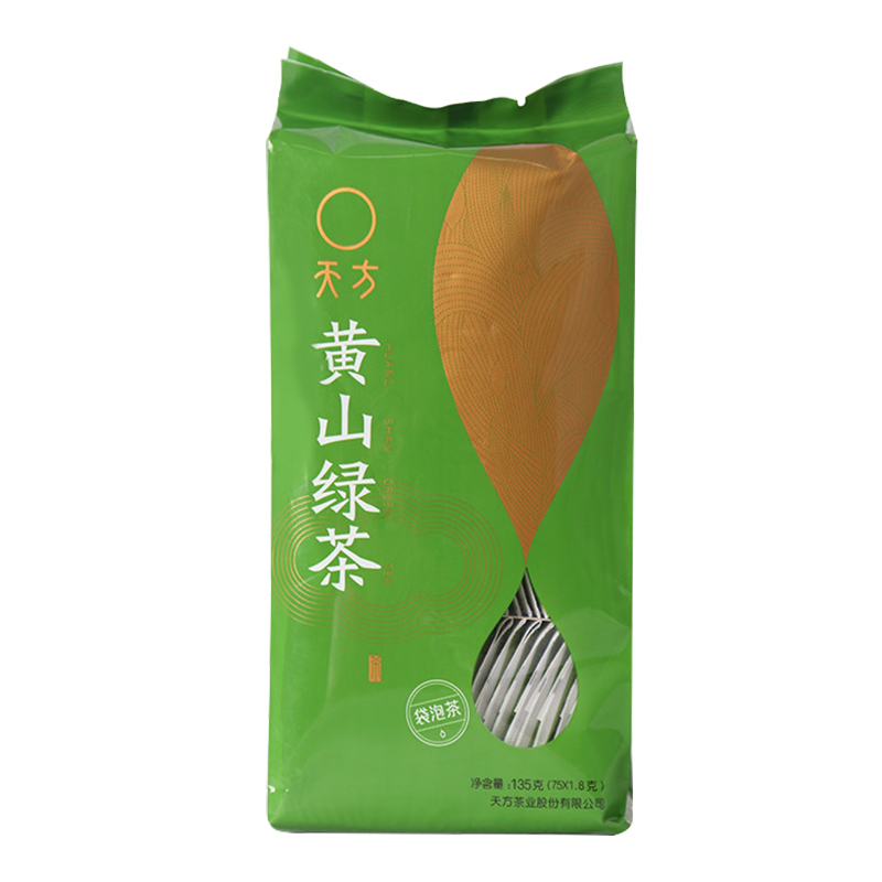 安徽天方黄山绿茶135g 袋泡茶 炒青绿茶茶叶高清大图