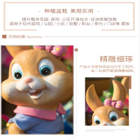 有康YK-71兔子花缸卡通摆件