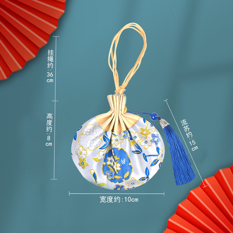 iChoice国风香囊古风驱蚊香包香囊锦囊车载挂件-艾草满包流苏款混色发货(起订量:10个装)高清大图