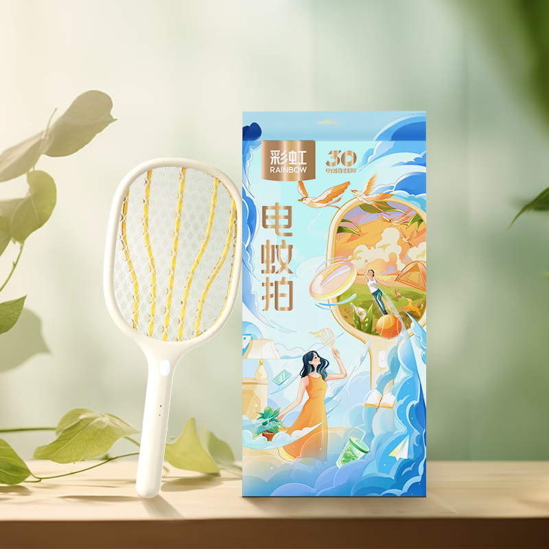 彩虹电蚊拍