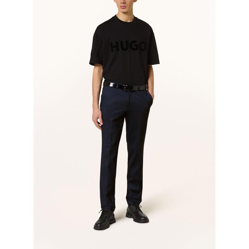 Hugo Boss男士修身休闲裤高腰设计拉链闭合法式口袋透气舒适