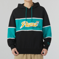 PUMA彪马卫衣男女装新款运动服跑步拼色舒适休闲连帽套头衫625800-01 ZP XS 625800-01/黑色