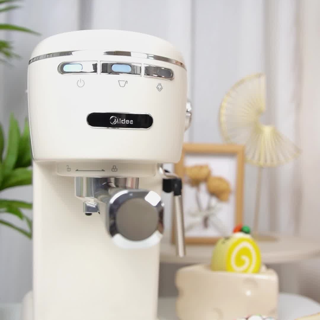 美的(Midea)[入门优选]半自动咖啡机胶囊咖啡奶泡机家用小型意式美式咖啡萃取机打奶泡一体花式奶咖KFE07高清大图