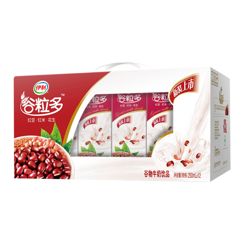 伊利(YILI)谷粒多 红谷 苗条装 250ml*12