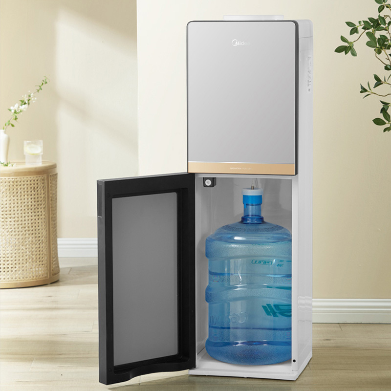 美的饮水机正品家用饮水机下置水桶智能家用全自动冷热 冰川银 冰热