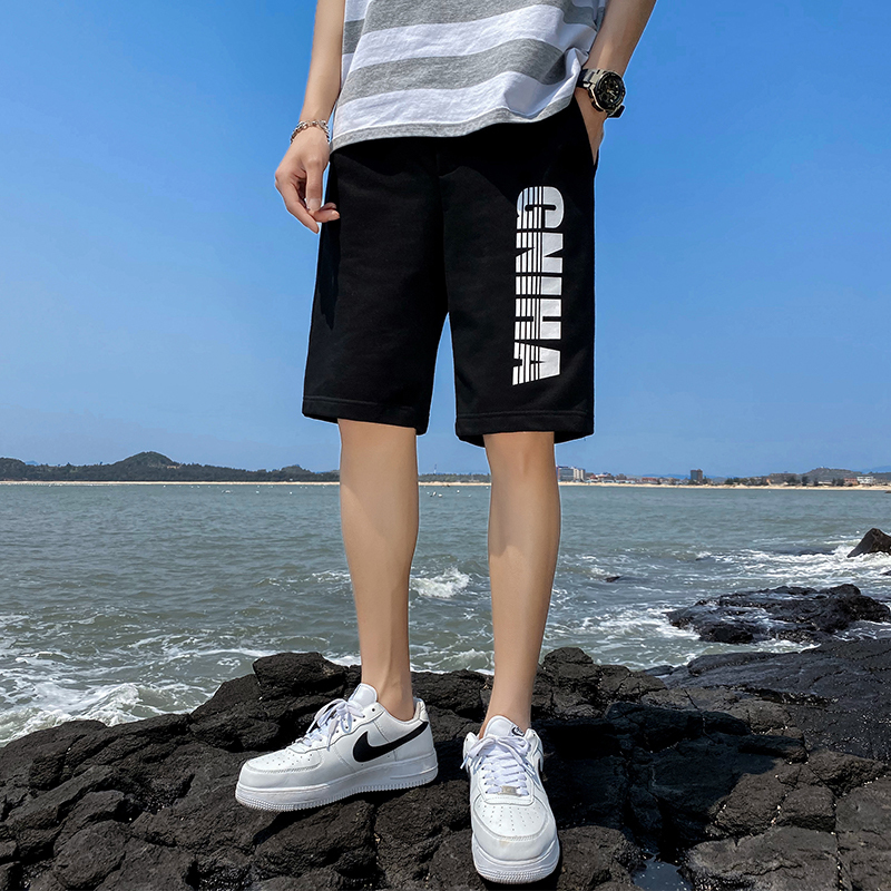 白渠2021短裤子男士夏天运动休闲五分裤夏季韩版宽松潮流沙滩卫裤休闲裤男JC.S212