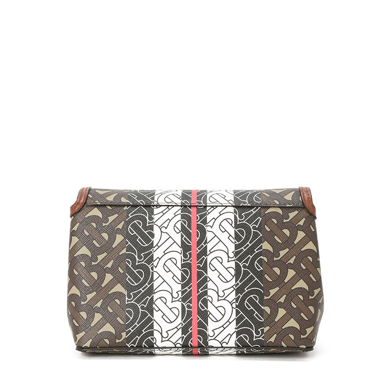 预订 BURBERRY 博柏利 NOTE小号TB标识TB LOGO织物口盖包 单肩包 斜挎包 8033386金扣