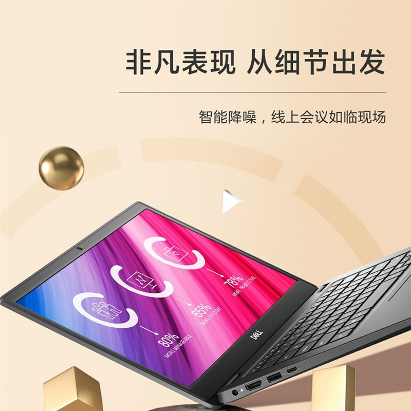 戴尔(DELL)Latitude 3410 14英寸超薄笔记本电脑I5-10210U 8G 256G+1T 独显2G