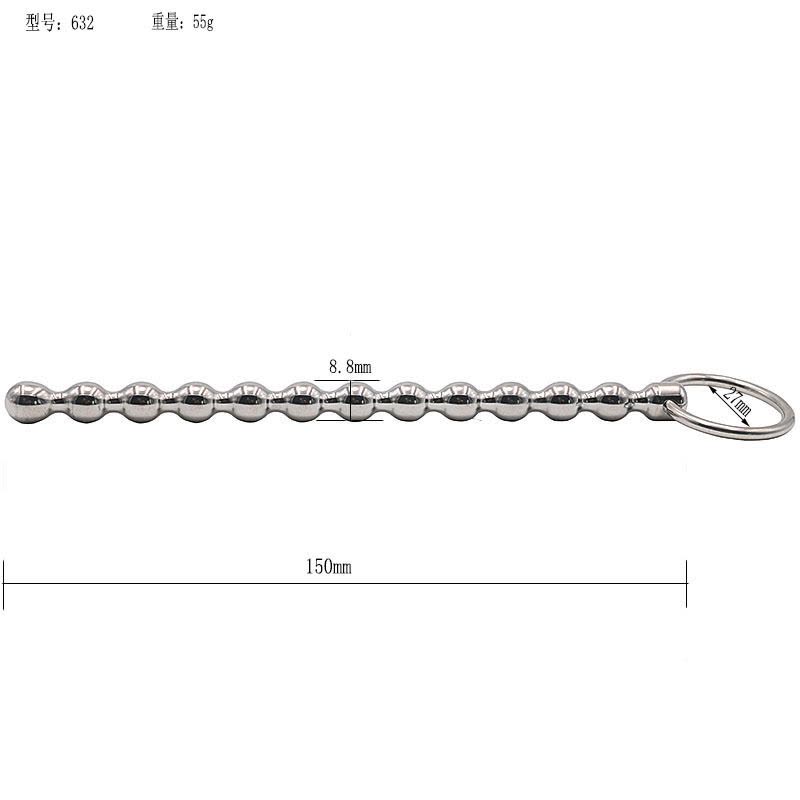 不锈钢拉珠糖葫芦尿道堵8.8mm马眼棒自玩男用成人性用品 情趣用品图片