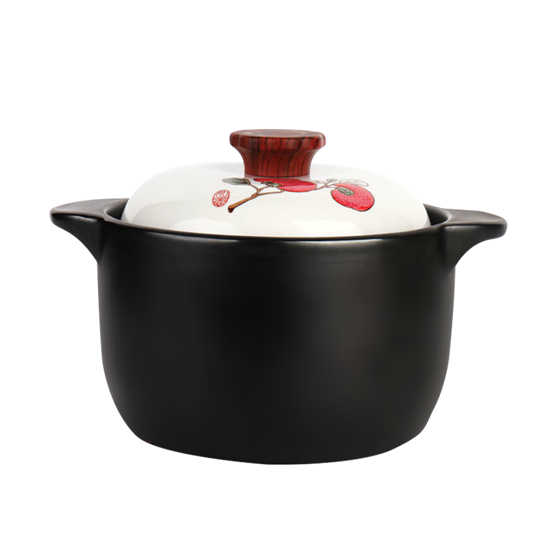 顺祥砂锅煲汤锅 陶瓷炖汤煲仔饭炖锅 韩式广府煲4.5L(柿柿如意)高清大图