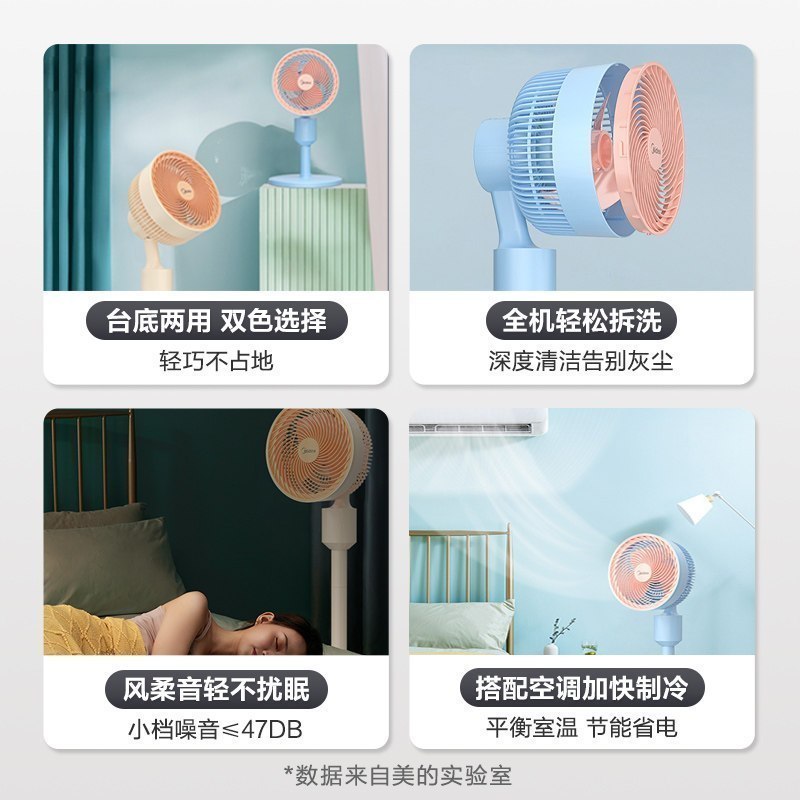 美的(Midea)空气循环扇家用卧室遥控落地扇定时台立式涡轮对流定时电风扇GAF20EQ
