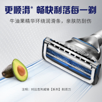吉列(GILLETTE)剃须刀云感剃须刀礼盒小云刀手动刮胡刀通用致顺 2刀头1刀架+云感洁面乳80g+硅胶套（礼盒装送礼