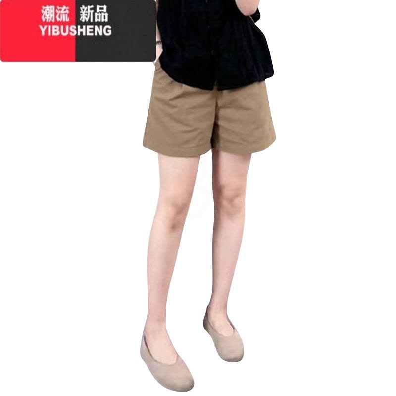 YIBUSHENG韩版高级感休闲运动阔腿短裤子女季2024新款高腰显瘦a字五分裤图片