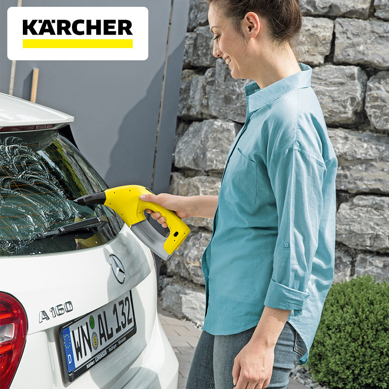 卡赫(KARCHER)擦窗去污机WV1 德国凯驰集团原装进口手持式无线镜面玻璃清洁机 电动刮吸一体机10W