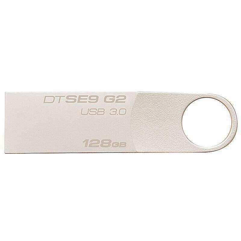 金士顿(Kingston)128GB U盘 DT SE9G2 金属高速优盘 USB3.0 银色