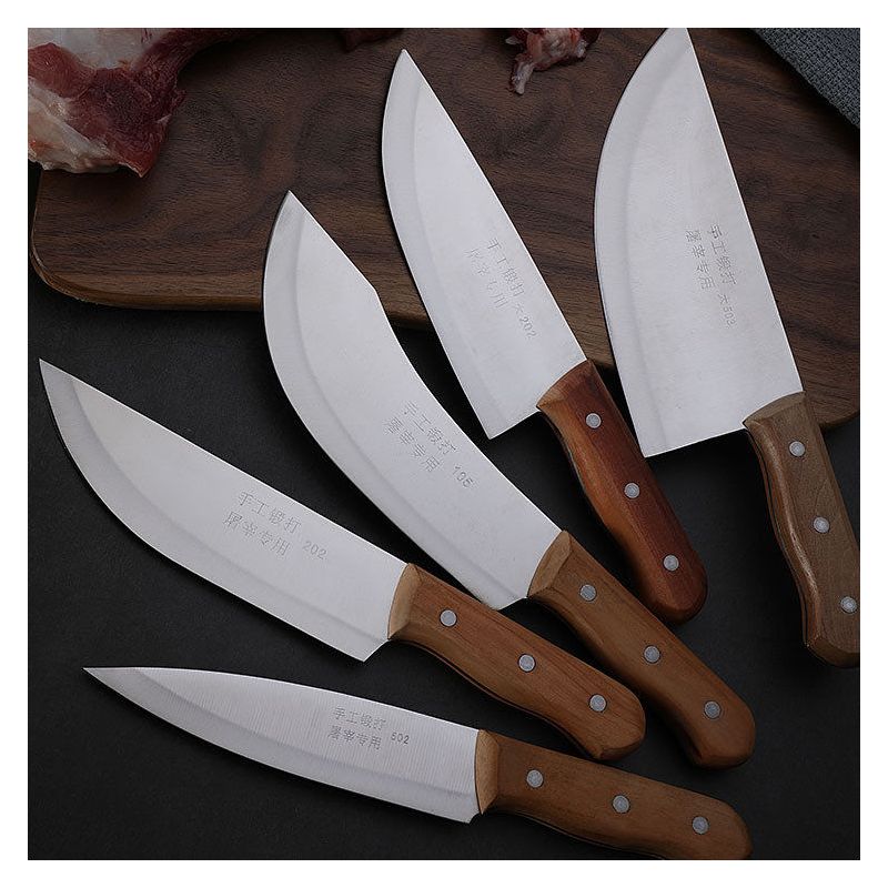 刀手工锻打屠宰刀杀猪剔骨剥皮尖刀分割牛刀杀羊杀牛刀割肉宰牛刀具