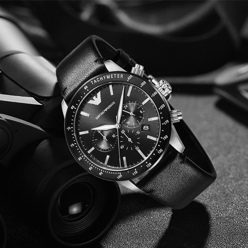 阿玛尼emporioarmani手表男士时尚商务石英男式腕表大表盘生日新年