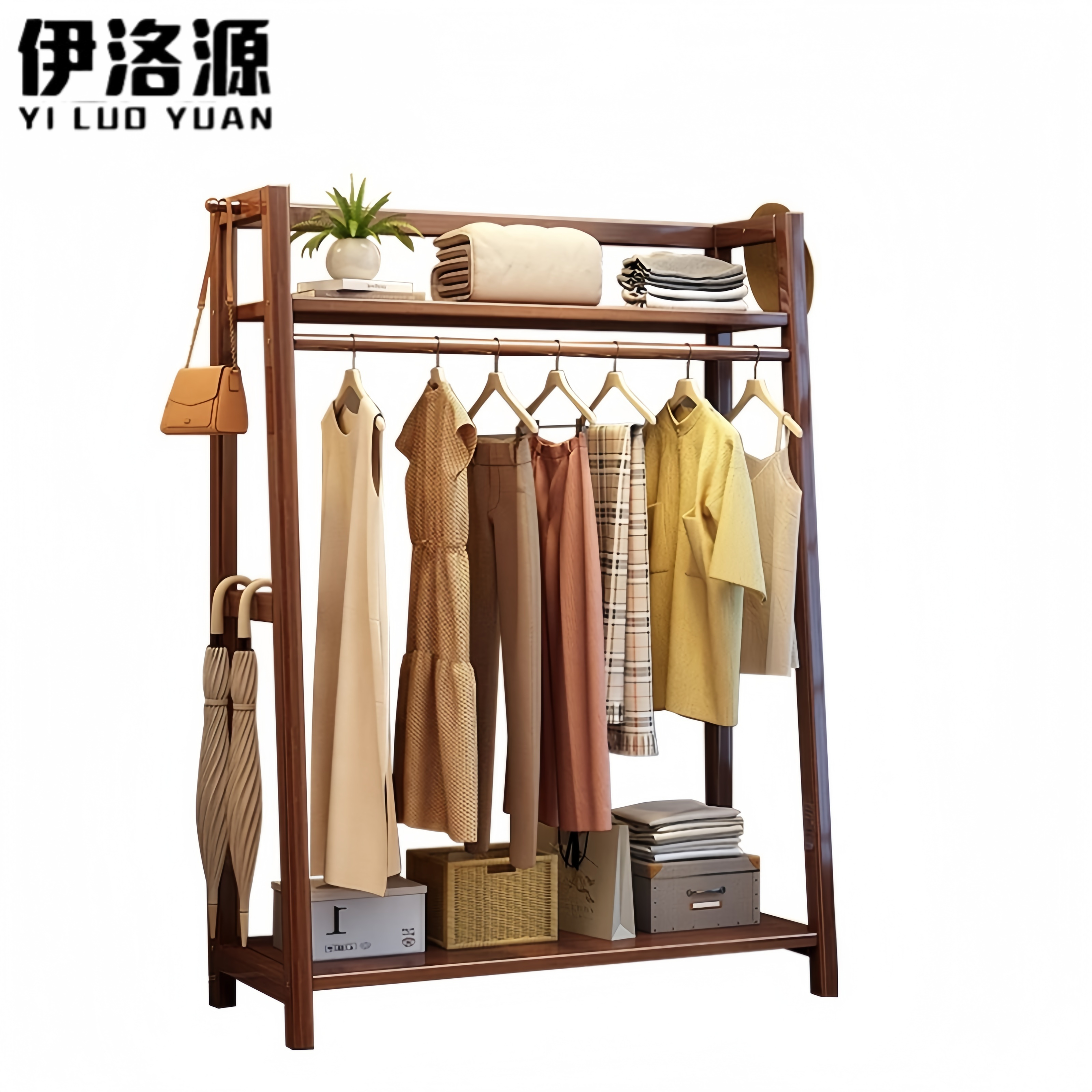 伊洛源衣帽架80*40*170cm个高清大图