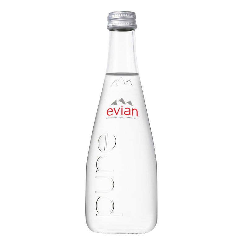 法国原装进口 依云（evian）天然矿泉水 330ml*20整箱玻璃瓶.