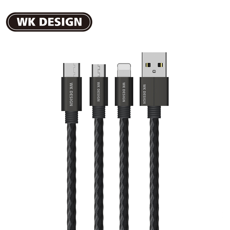 WK DESIGN 铂金数据线 超强金属质感 安卓手机数据线电源线 1米 适用华为/三星/小米等Mirco接口 锖色