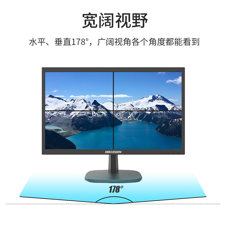海康威视 监控专用监视器 24英寸液晶高清监视器 监控配件搭配监控设备套装 全天监控多种接口 DS-D5024FE