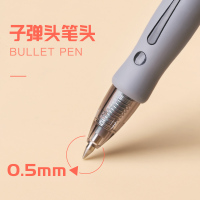 现代美(xdm)AK-66按动中性笔黑红蓝0.5mm学生水笔办公用透明笔杆简约签字笔按动笔三色可选12支/盒