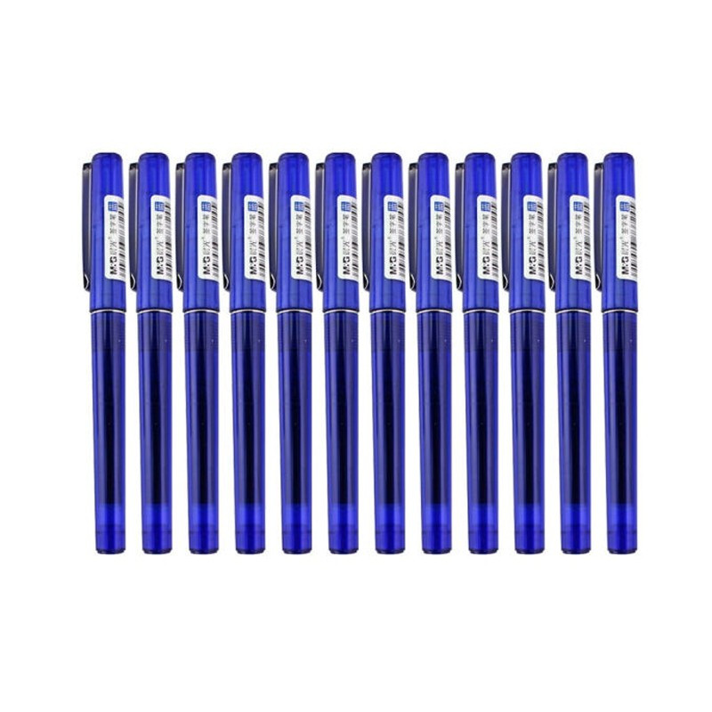 晨光mg中性笔arp41801陶瓷球珠水性签字笔素雅蓝色05mm12支盒