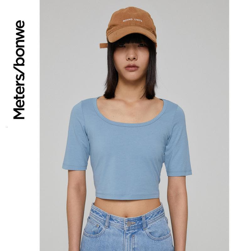 [1件5折价:29.5]美特斯邦威女基本百搭大U领图片