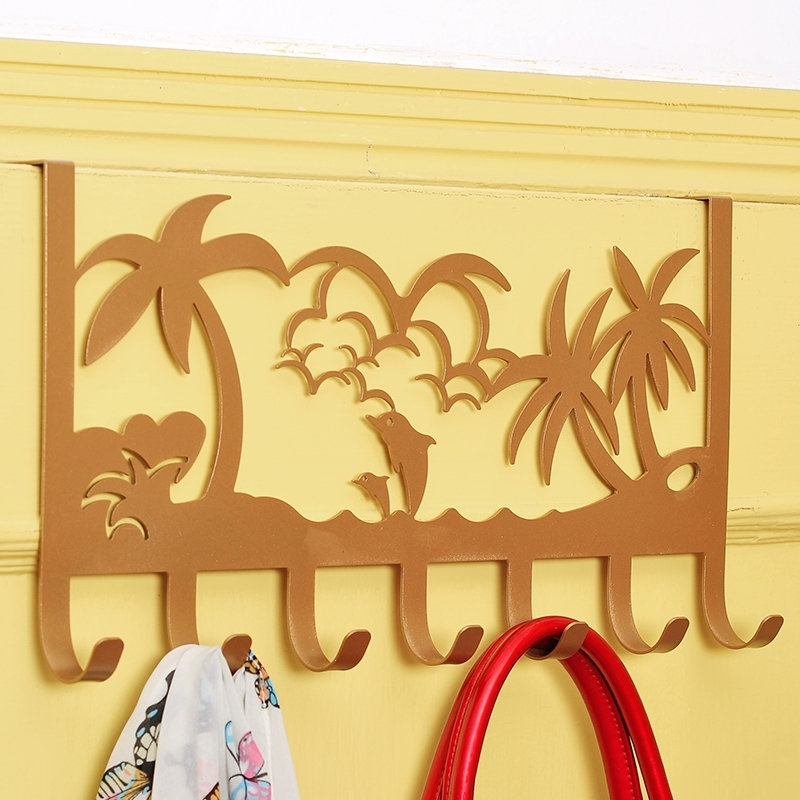 铁艺门后挂钩创意衣架挂衣钩衣服壁挂免钉阿斯卡利加厚衣挂浴室钩子