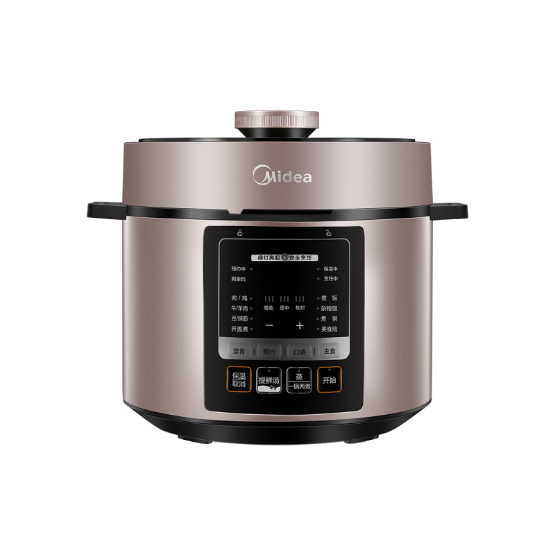 美的(Midea)电压力锅高压锅电饭煲5L开盖煮家用多功能智能预约压力锅智能压力煮 MY-YL50M3-751