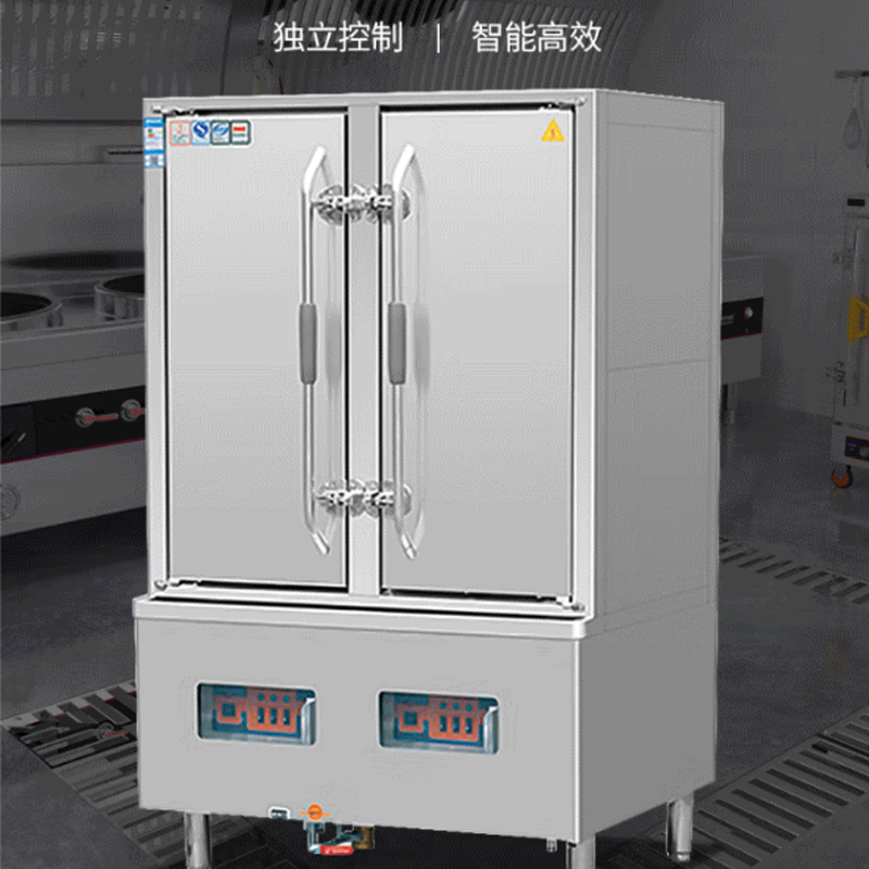 乐创( lecon) 商用海鲜蒸柜 380V 食堂酒店双门电蒸柜 工程款 LC-J-SM36A