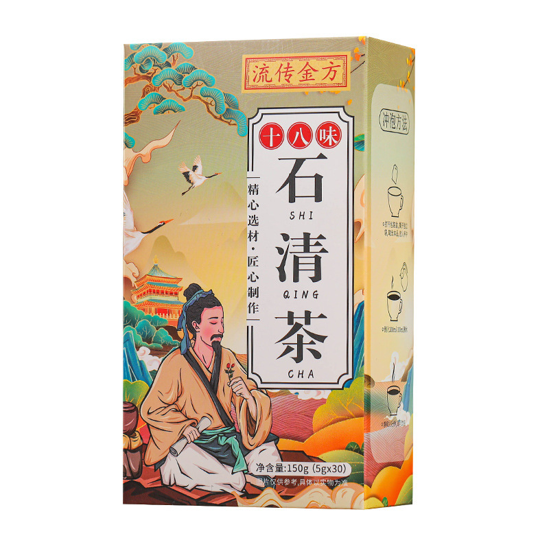 流传金方十八味石清茶人参杜仲雄花独立小包清醇自然袋泡茶养生茶高清大图
