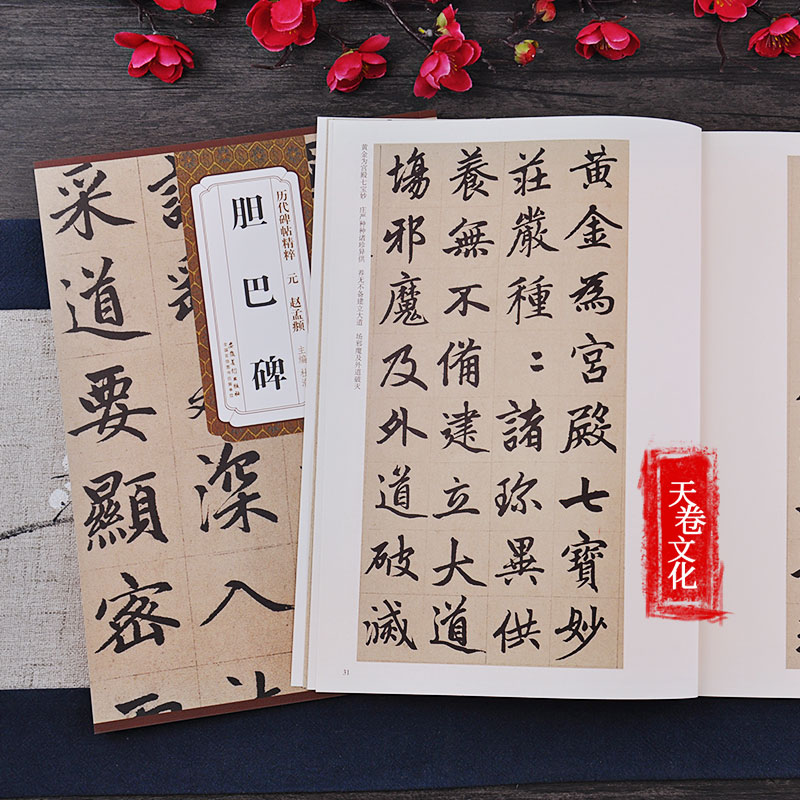 [正版] 历代碑帖精粹 元赵孟頫胆巴碑 杜浩主编 一辑简体旁注碑帖楷书毛笔书法练字帖 安徽美术出版社 天卷图书高清大图