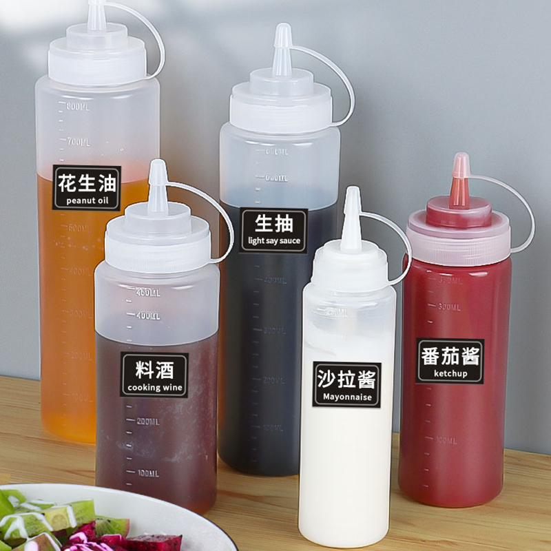 [补贴10%]塑料挤酱瓶商用挤压瓶番茄酱酱料瓶厨房油壶酱油瓶调料瓶调味家用高清大图