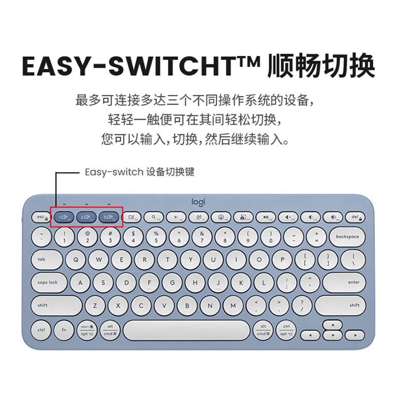罗技(Logitech)时尚系列新升级 三屏切换 超长续航 K390键盘+PEBBLE2.0鼠标 蓝牙无线黑色套装高清大图