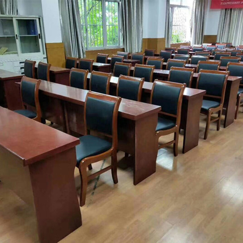 [一鹏]会议条桌 木皮油漆长条桌条形党员会议室培训办公桌 1800*400*750mm
