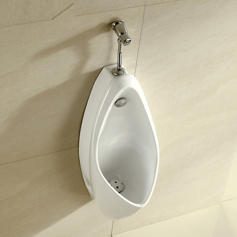 自动感应小便斗酒店挂墙式陶瓷小便器壁挂式小便池男士尿斗安心抵