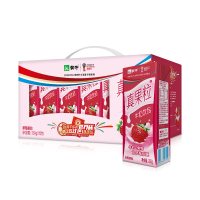 包邮 蒙牛真果粒草莓/黄桃/椰果/芦荟/蓝莓味牛奶250g*12盒芦荟味