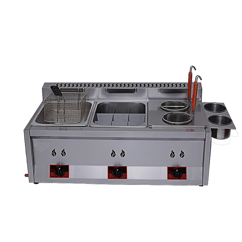 月亮喵油炸锅商用燃气炸炉薯条油炸机麻辣烫机关东煮机煮面炉炸油条