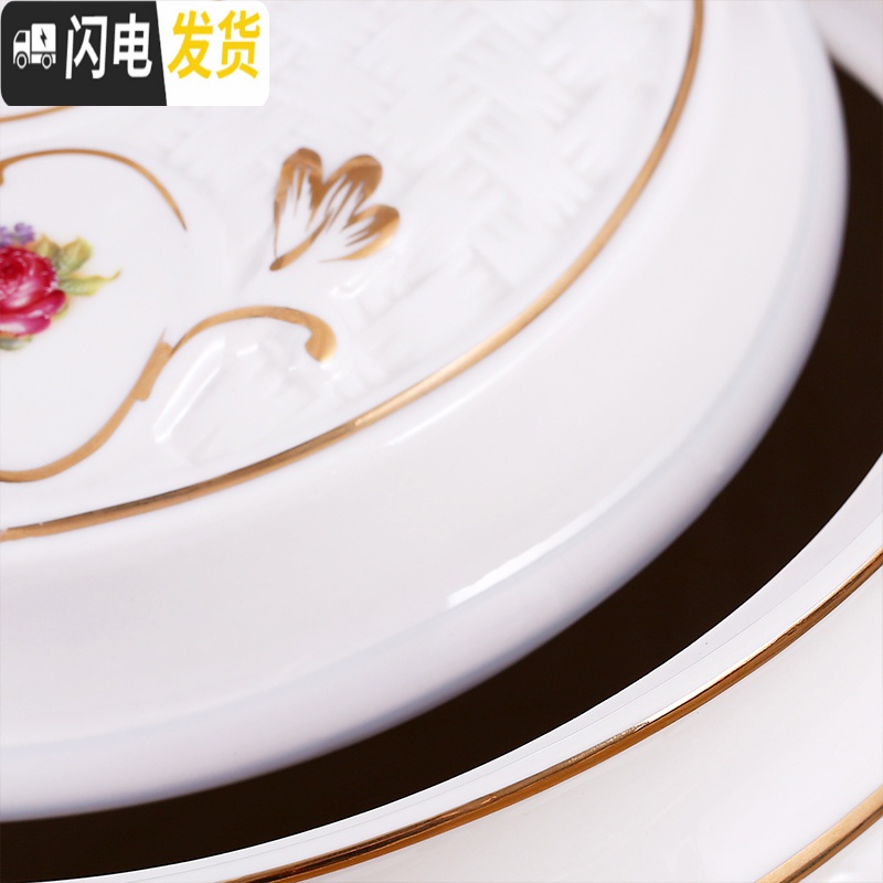 三维工匠欧式陶瓷米缸米桶储物罐储米箱防虫防潮25斤装米缸实用装饰摆件收纳桶高清大图