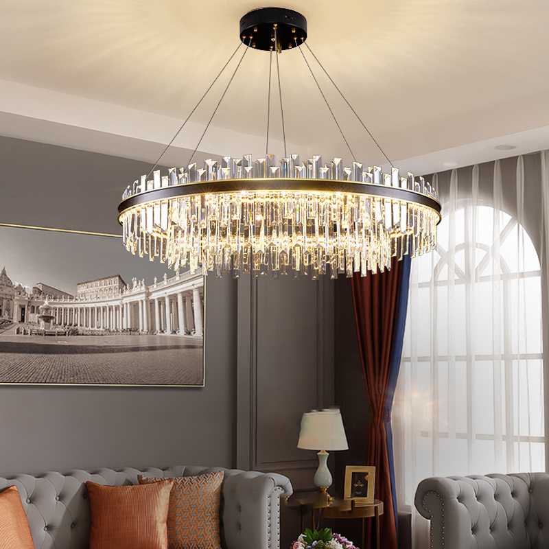 飞莺2021年新款客厅吊灯现代简约大气网红水晶灯轻奢主灯美式灯具