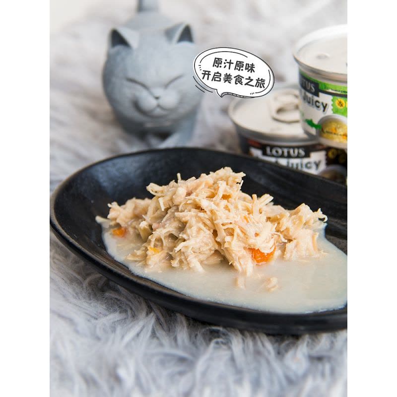 静一美国LOTUS璐特思莲花原汁猫罐头JUSTJUICY无谷猫罐汤罐70g图片