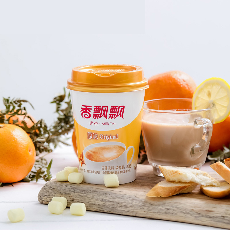 香飘飘 冲泡奶茶 经典原味 Q弹椰果 便携式80g*3 三连杯装