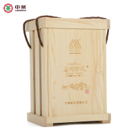 中粮中茶牌湖南安化黑茶百年木仓崖畔野放K13-9茯砖茶木盒装 2280g