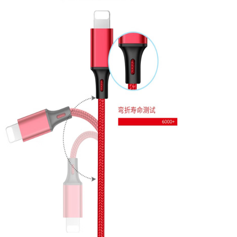 LOOMOO乐默 迷你一拖三充电线 LCB-158 黑色/蓝色/红色可选 货期1周高清大图