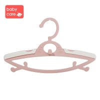 babycare婴儿衣架 新生儿宝宝家用晾晒衣架小孩儿童伸缩小衣架 10个装 暮色粉 4310