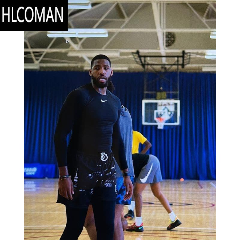 HLCOMAN新EE美式休闲健身短裤肌肉型男运动四分裤网眼透气款欧美明星同款图片