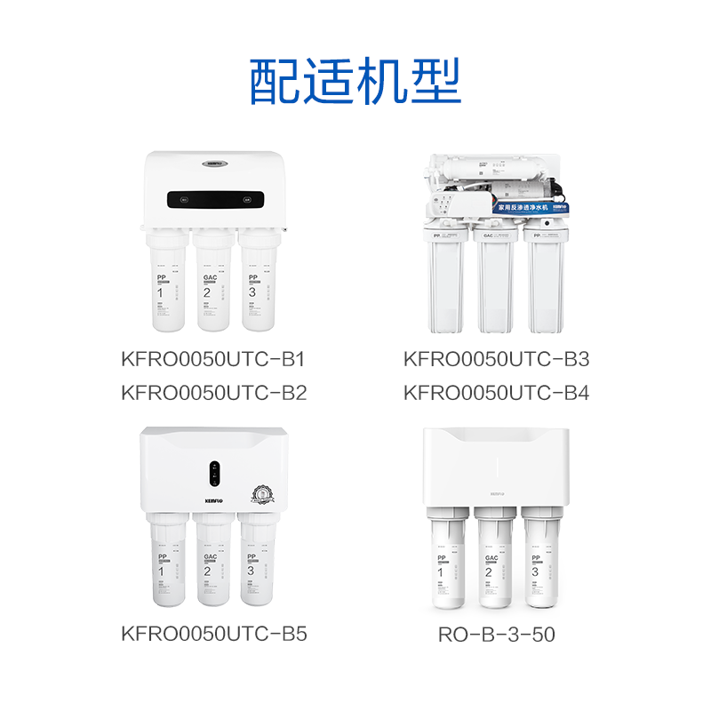 溢泰康富乐KEMFLO净水器滤芯通用家用三级10寸pp棉过滤器净水机123号前三级滤芯套装高清大图